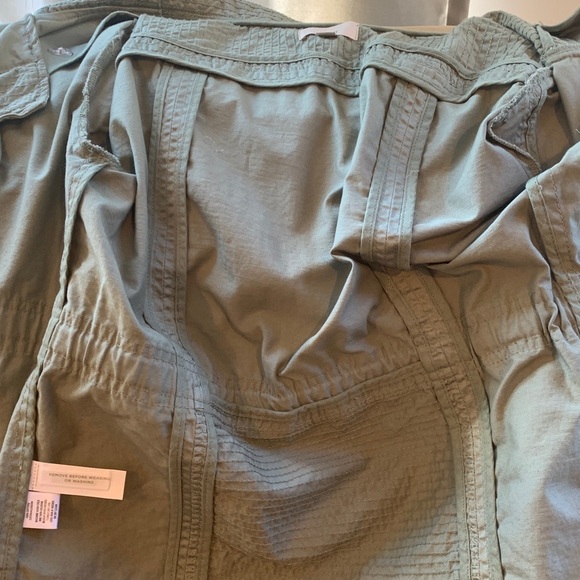 LOFT Lightweight Light Army Green Cotton Utility Jacket Women’s XS Extra Small - Picture 7 of 9